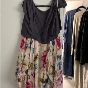 Free people backless shirt and matching skirt